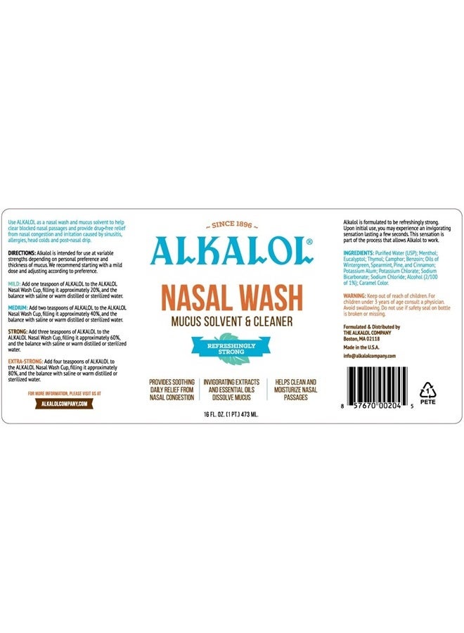 Alkalol محلول غسول الأنف الأصلي، 3 عبوات - 16 أونصة سائلة، 16 أونصة سائلة (عبوة من 3 قطع) - Image 5