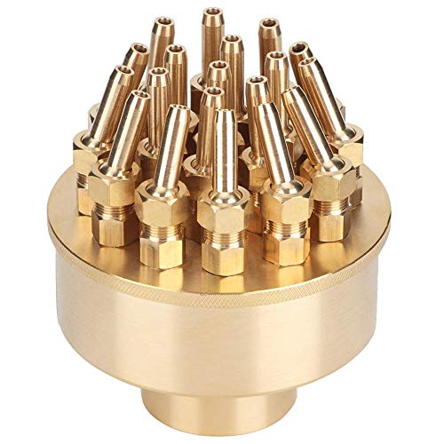 TOPINCN Fountain Nozzle Brass 3 Layers Adjustable Watering Sprayer Pond Sprinkle Jet DN40 - Image 1