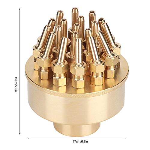 TOPINCN Fountain Nozzle Brass 3 Layers Adjustable Watering Sprayer Pond Sprinkle Jet DN40 - Image 2