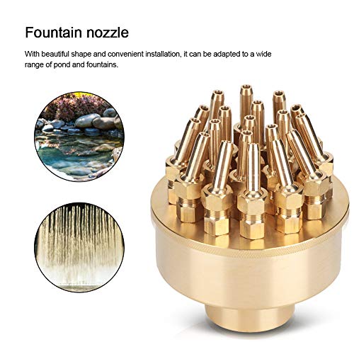 TOPINCN Fountain Nozzle Brass 3 Layers Adjustable Watering Sprayer Pond Sprinkle Jet DN40 - Image 4
