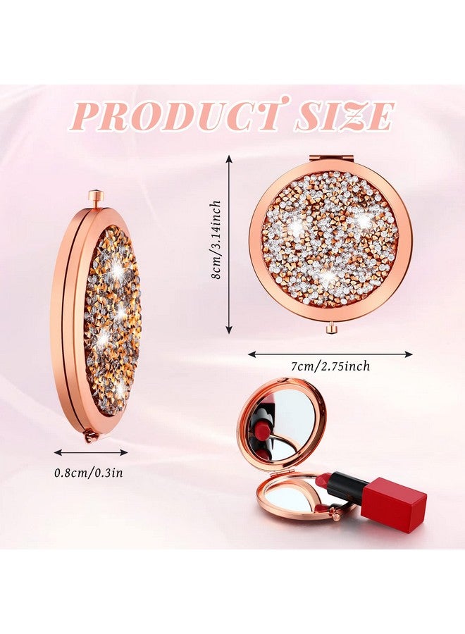 Vicenpal Magnifying Compact Cosmetic Mirror Round Pocket Makeup Bridesmaid Gifts Hand Held Small For Purse Travel Mirrors Proposal Bridal Shower Gifts 2.75 Inch (12 Pcs) Pack Of 1 - Image 2