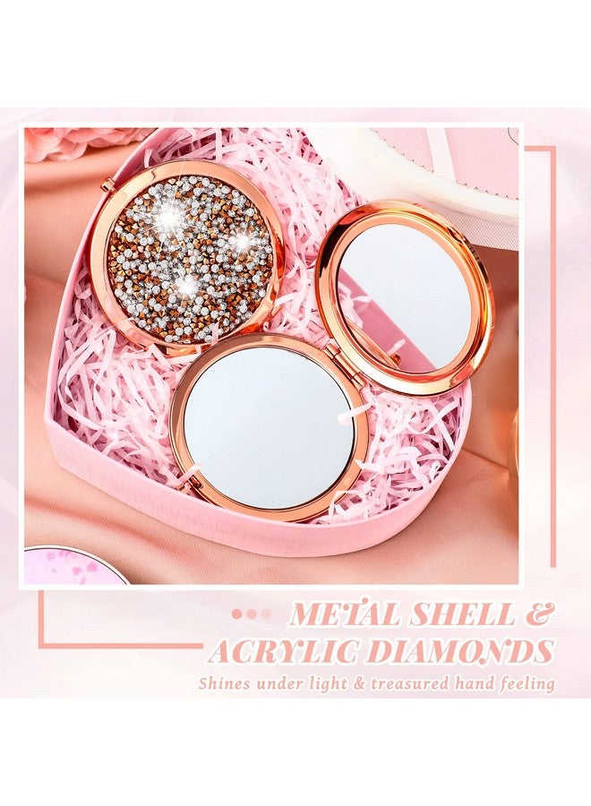 Vicenpal Magnifying Compact Cosmetic Mirror Round Pocket Makeup Bridesmaid Gifts Hand Held Small For Purse Travel Mirrors Proposal Bridal Shower Gifts 2.75 Inch (12 Pcs) Pack Of 1 - Image 3