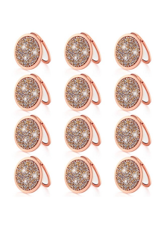 Vicenpal Magnifying Compact Cosmetic Mirror Round Pocket Makeup Bridesmaid Gifts Hand Held Small For Purse Travel Mirrors Proposal Bridal Shower Gifts 2.75 Inch (12 Pcs) Pack Of 1 - Image 1
