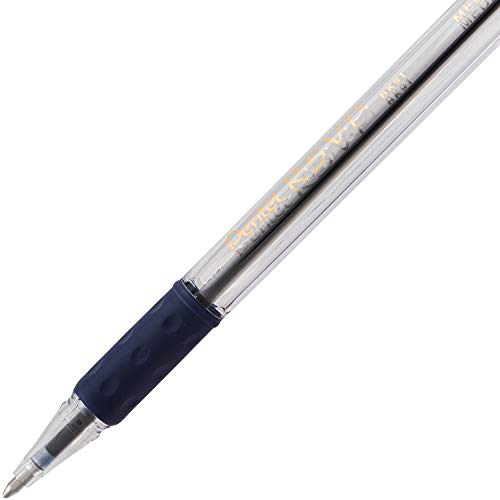 Pentel BK91C R.S.V.P. Stick Ballpoint Pen, 1mm, Trans Barrel, Blue Ink, Dozen - Image 5