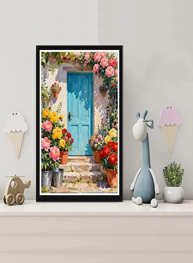 MBNTJHT Scenery Paint by Numbers Kit for Adults Beginner,Unframed Flowers and Door Oil Paint by Number Kits,DIY Acrylic Painting Art Craft Kit for Home Wall Decor 16x20 Inch. - Image 5