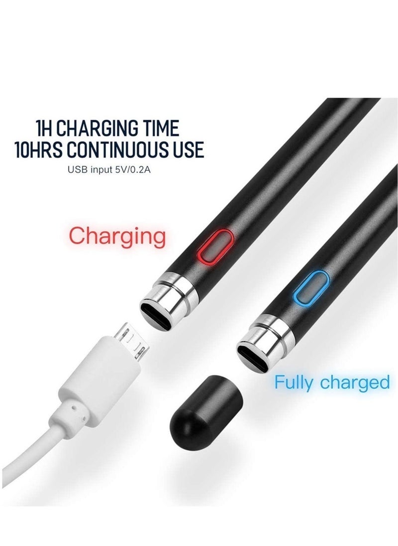 ELTRAZONE Stylus Pencil Compatible for Apple,Active Stylus Pens for Touch Screens,Smart Rechargeable Capacitive 1.5mm Fine Point i-Pad Pen and Most Tablets on Touchscreen Devices (Black)  - Image 4