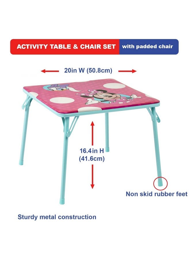 Minnie Jakks Pacific Minnie Jr Activity Table Set with One Chairs ,Teal and Red - Image 2