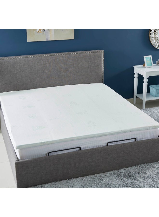 Home Box Premium Quality Aloe Vera Cool Gel Infused Memory Foam Soft Touch Washable Spill And Stain Resistant King Size Mattress Topper  - Image 1