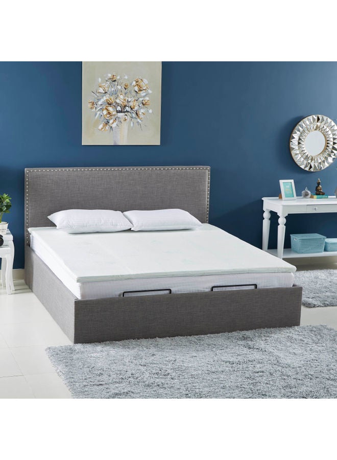 Home Box Premium Quality Aloe Vera Cool Gel Infused Memory Foam Soft Touch Washable Spill And Stain Resistant King Size Mattress Topper  - Image 3