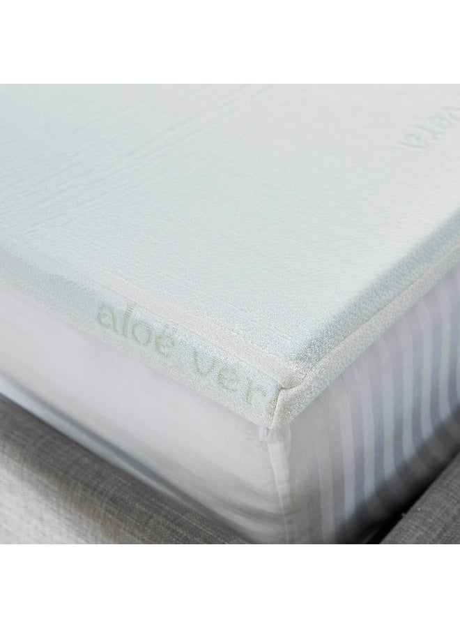 Home Box Premium Quality Aloe Vera Cool Gel Infused Memory Foam Soft Touch Washable Spill And Stain Resistant King Size Mattress Topper - Image 5