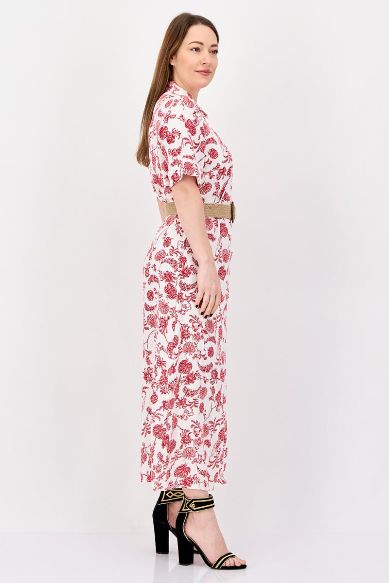 bebe Women Floral Print Maxi Dress, Multicolor - Image 3