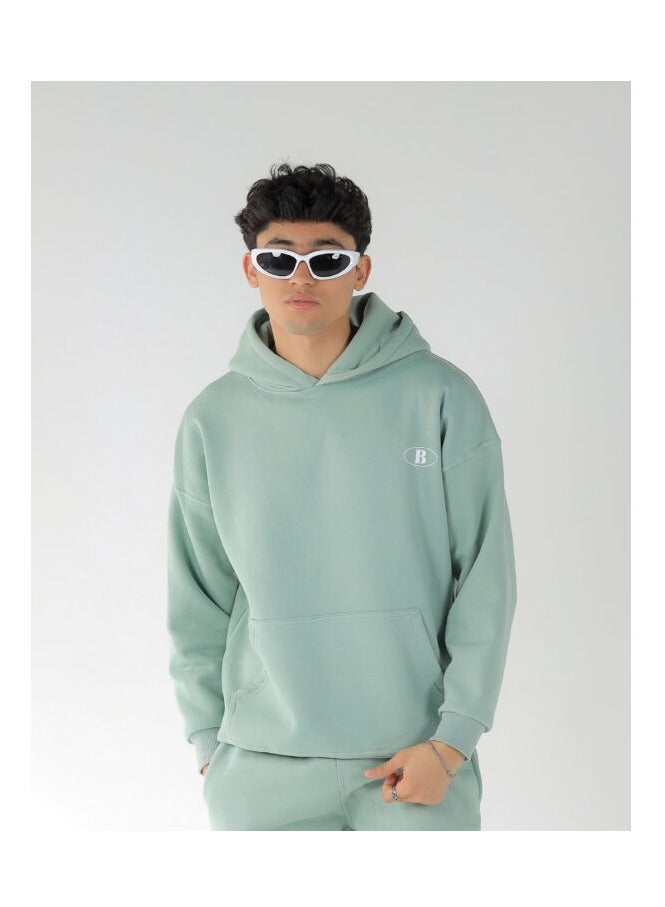 BURGUNDY Mintgreen Oversized Limited Edition Hoodie - Image 1