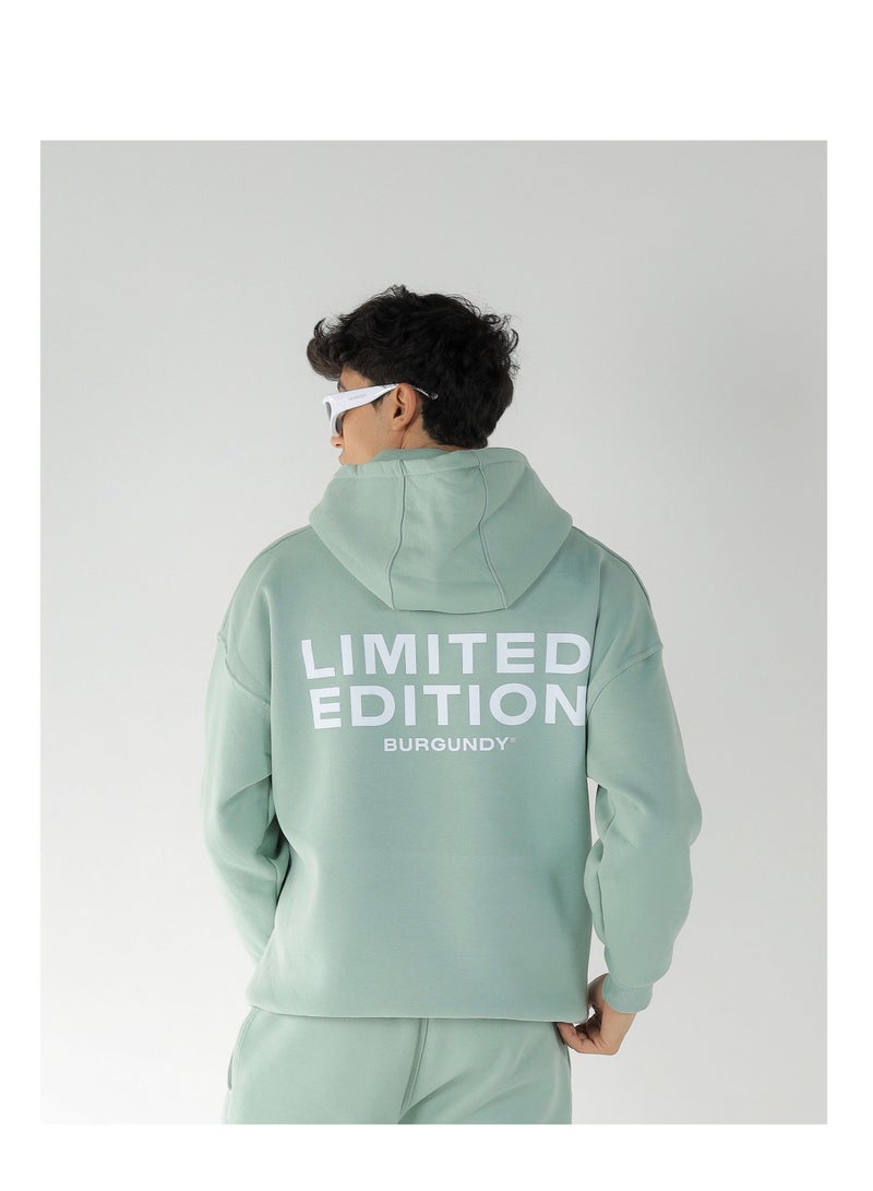 BURGUNDY Mintgreen Oversized Limited Edition Hoodie - Image 2