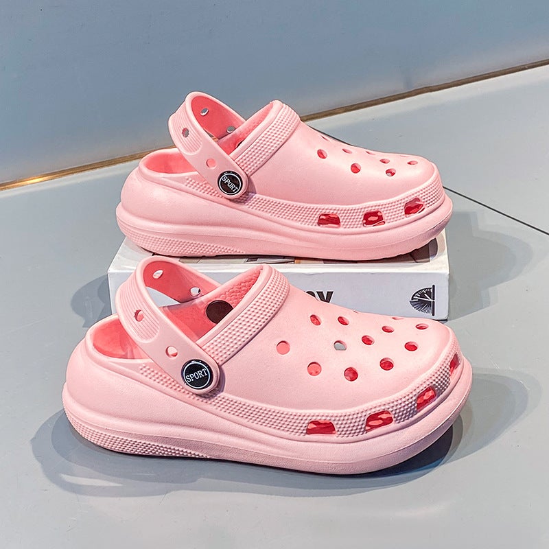 Summer Children'S Clogs For Boys, Medium And Large Children, Non-Slip Thick-Soled Sandals For Women, Toe-Toe Beach Slippers For Girls - Image 1