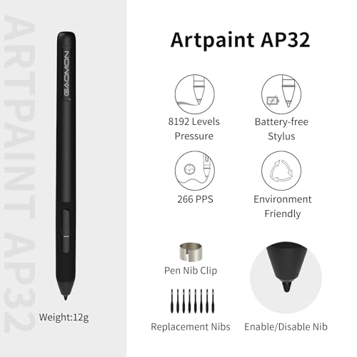 GAOMON S620 Drawing Tablet 65 x 4 Inch Graphics Tablet with 8192 Passive Pen 4 Customizable ExpressKeys for Digital Art Painting OSU Playing Compatible with Windows PC Mac - Image 3