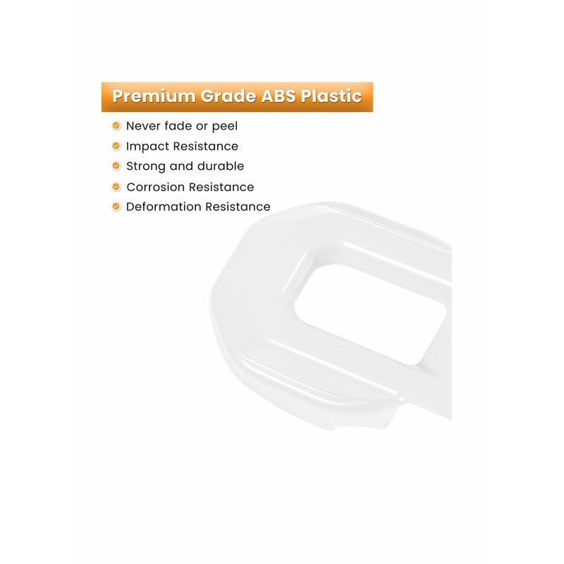 SOLARAE Hood Latch Lock Catch Brackets Cover for 2018-2022 Jeep Wrangler JL JLU Unlimited Sports Freedom Sahara Rubicon Gladiator JT 2-Door & 4-Door Exterior Accessories Decoration (White 2PCS) - Image 5