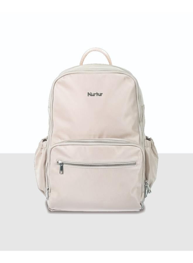 Nurtur Nurtur Maverick Maternity Diaper Bag Fashion Bagpack Bag Multifunction Travel Bag with insulator bottle warming pocket and changing pad - Beige  - Image 1