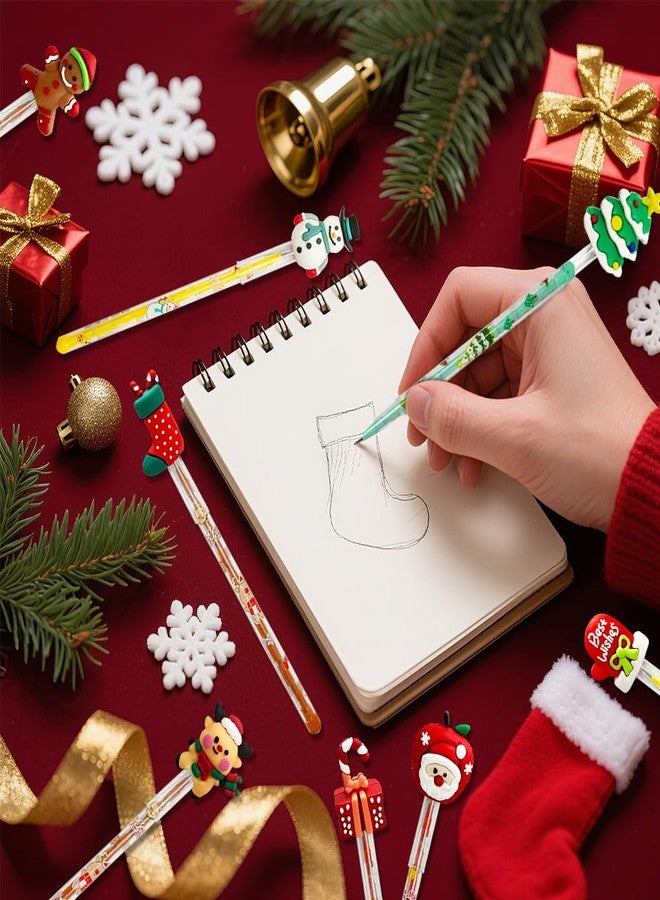 AWEELON 24 Pcs Christmas Pencils Bulk Multi Point Push Pencils with for Christmas - Image 4