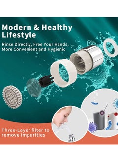 SHOWAY 1080 Degree 2 Mode Splash  Swivel Faucet Extender Silver  - Image 4