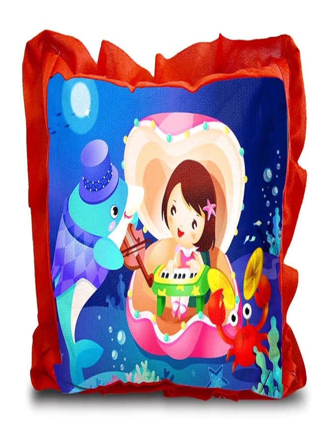 CUDDLY PRINT Cuddlyprint Kids Cartoon Printed Velvet Baby Pillow/Cushion/Toys/Soft Toys/Toddler Pillow/Kids Pillow for Baby Boy/Baby Girl (Rectangle Shape) - 14 x 20-inches Style 95 - Image 1