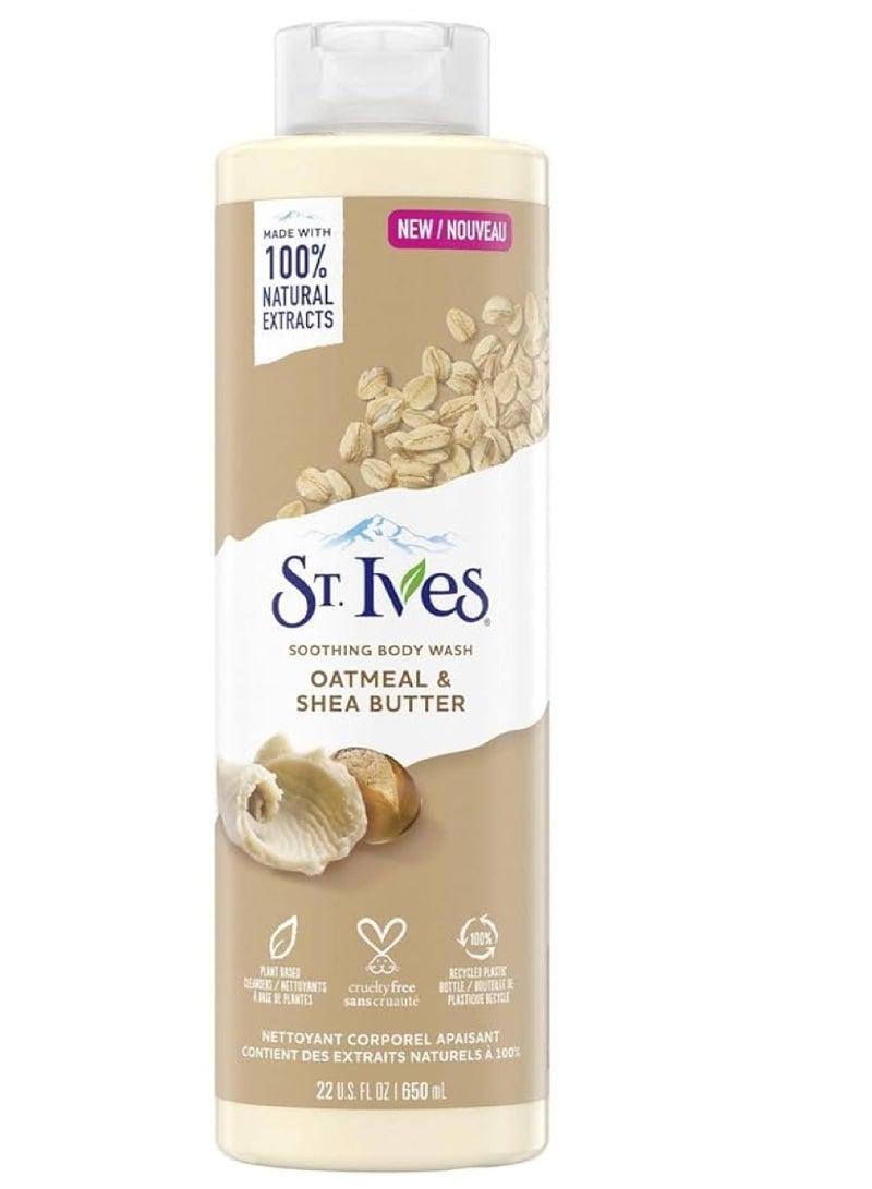 ST.IVES SOOTHING BODY WASH OATMEAL&SHEA BUTTER 650ML