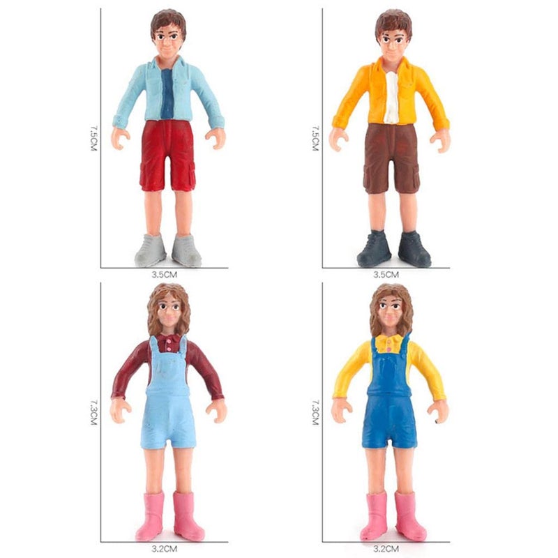 Hand Painted 1 25 Scale Miniature Figures Set Of 4 For Diorama And Micro Scene Decor - Image 3