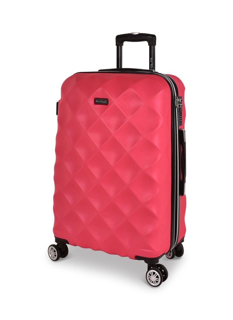 New Travel ABS Luggage Set, Hard Travel Trolley Bag with Carry On Cabin Size, Double 4 Wheels, and Combination Lock, 3 Pieces, 20/24/28, LA430-10/3P