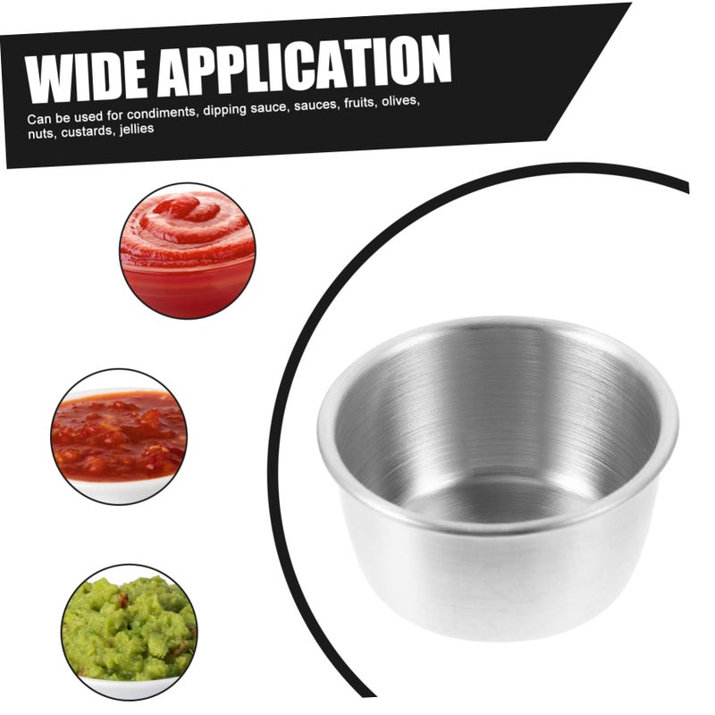 10Pcs Stainless Steel Sauce Cups Dipping Bowls For Restaurant Home Party - Image 3
