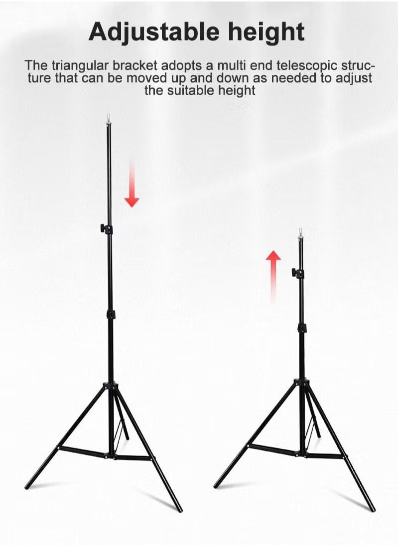 2-in-1 84 inch 16:9 Portable Foldable Projection Screen Soft Curtain With Tripod Stand and Carrying Bag for Indoor Outdoor Home Theater Backyard Cinema Travel