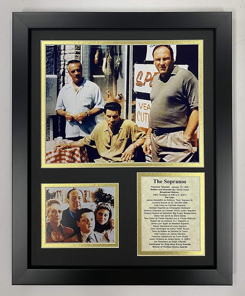 Legends Never Die The Soprano's- American Drama Series About The Mob Collectible | Framed Photo Collage Decor - 12"x15" (16173U) Black - Image 5