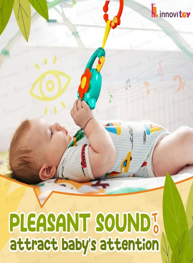 innovitoy Infant Plastic Musical Cradle Rattle New Born Baby Toys For 0 To 6 Month|With Attachable Loop & Clip|Light-Up Musical Toy, 4 Rhymes|Bpa-Free|Baby Gift Set-Made In India(Teal) - Image 4