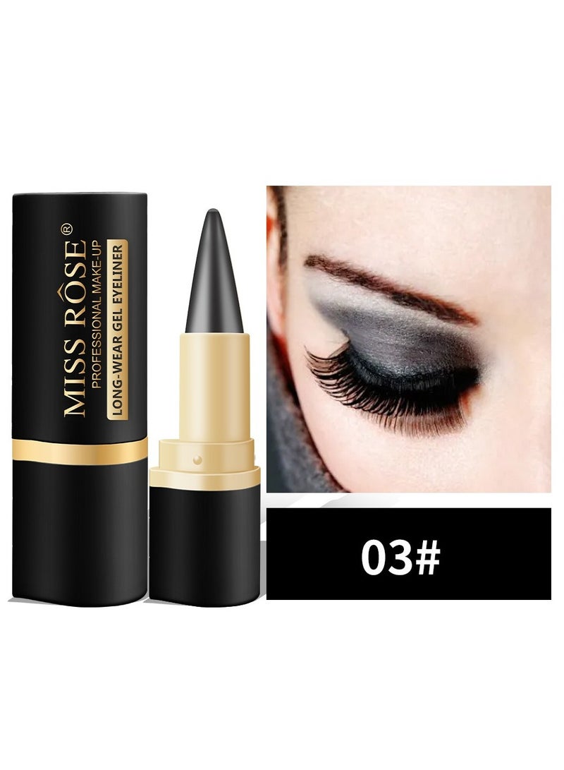 مس روز آيلاينر جل صلب غير لامع مقاوم للماء – رأس مفرد، أسود، مقاوم للتلطخ وثابت طوال اليوم - Image 1