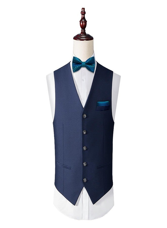 DiBanGu Teal Bow Ties for Boys Pre Tied Toddler Bowties with Pocket Square Set for Wedding Party Tuxedo - Image 2