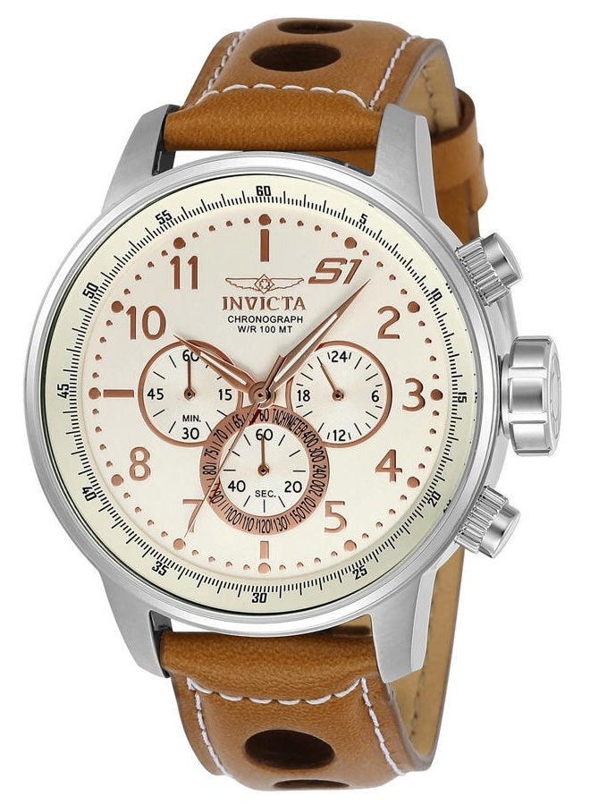 ساعة يد رجالية أنالوج كوارتز بحزام جلد العجل 23596