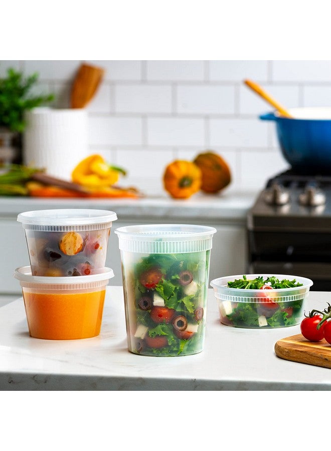 Gusto Comfy Package GUSTO [48 Sets - Combo] Plastic Deli Containers With Airtight Lids - 8 oz, 16 oz, 32 oz. - Food Storage/Soup Containers (Formerly - Image 3