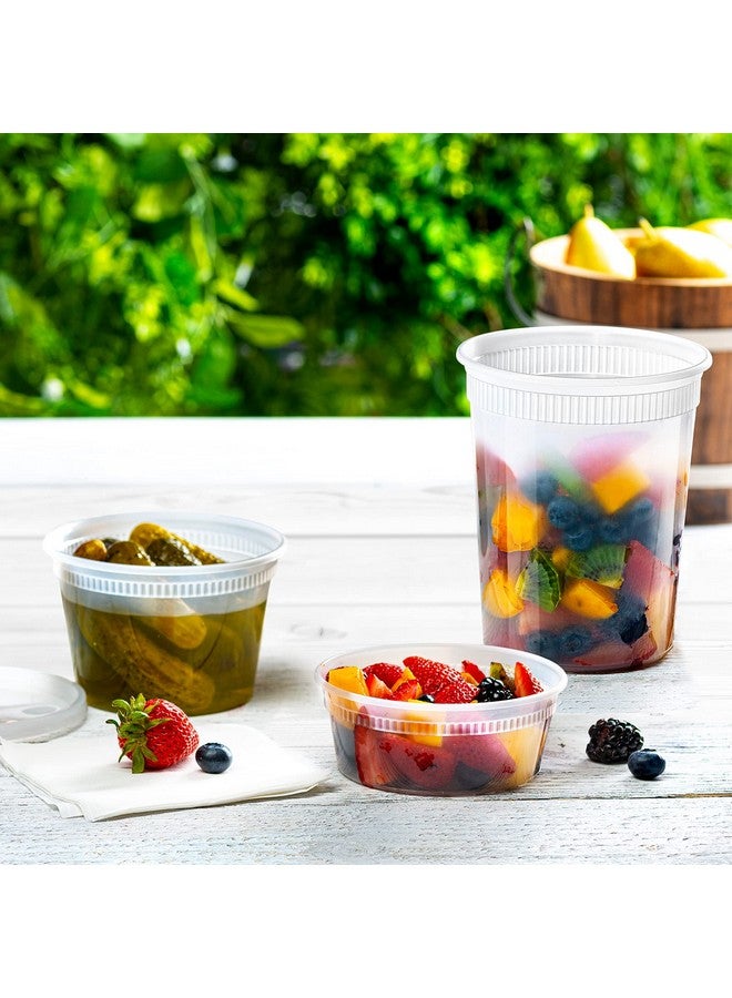 Gusto Comfy Package GUSTO [48 Sets - Combo] Plastic Deli Containers With Airtight Lids - 8 oz, 16 oz, 32 oz. - Food Storage/Soup Containers (Formerly - Image 5