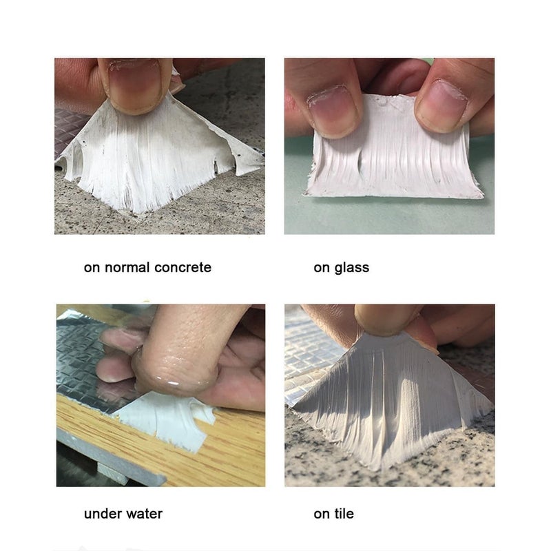 Pipe Leak Repair Tape – Aluminum Butyl Waterproof Seal – Stops Water Leaks Fast, UV & Heat Resistant, Window Gaps, Wall Cracks & Plumbing Seals, Indoor & Outdoor Flex Patch - Image 4