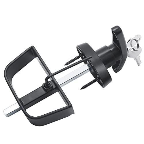 Luomorgo Shed Door Latch T-Handle Lock Kit with 2 Keys, 4-1/2" Stem Storage Barn Shed Door Lock, Black - Image 3