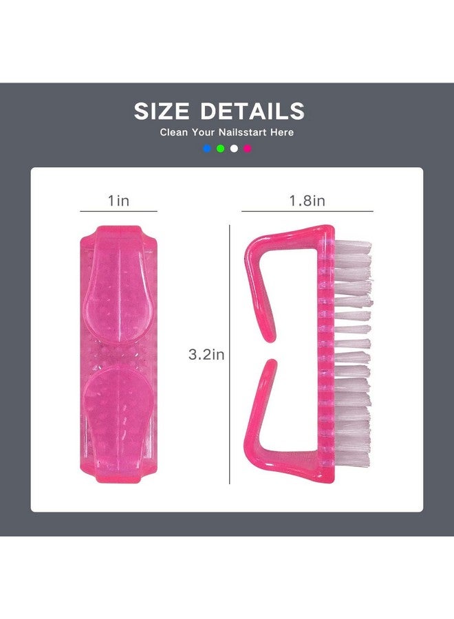 Fameza FAMEZA 4 Handle Grip Nail Brush,Hand Fingernail Brush - Image 2