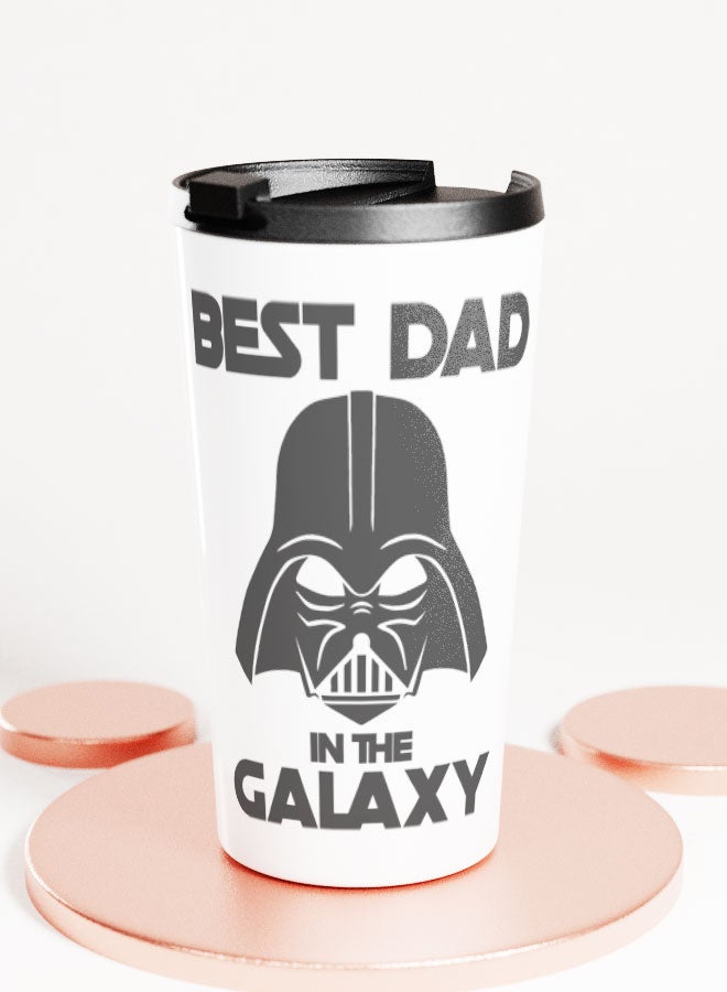 LIT كوب أبيض مضحك دارث فيدر للسفر أفضل هدية للأب اقتباس مضحك لأفضل أب - Image 1