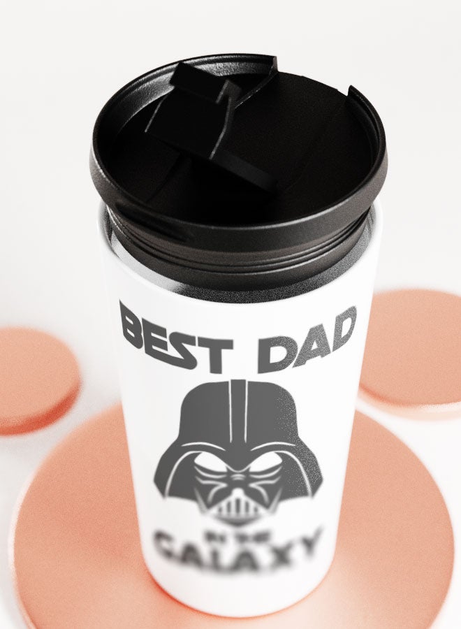 LIT كوب أبيض مضحك دارث فيدر للسفر أفضل هدية للأب اقتباس مضحك لأفضل أب - Image 5