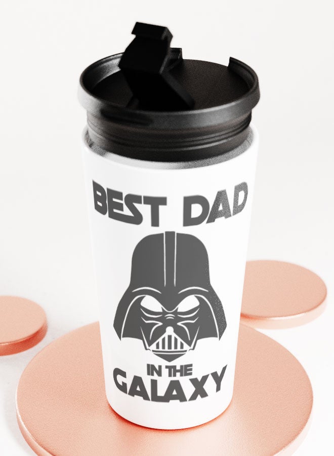 LIT كوب أبيض مضحك دارث فيدر للسفر أفضل هدية للأب اقتباس مضحك لأفضل أب - Image 4