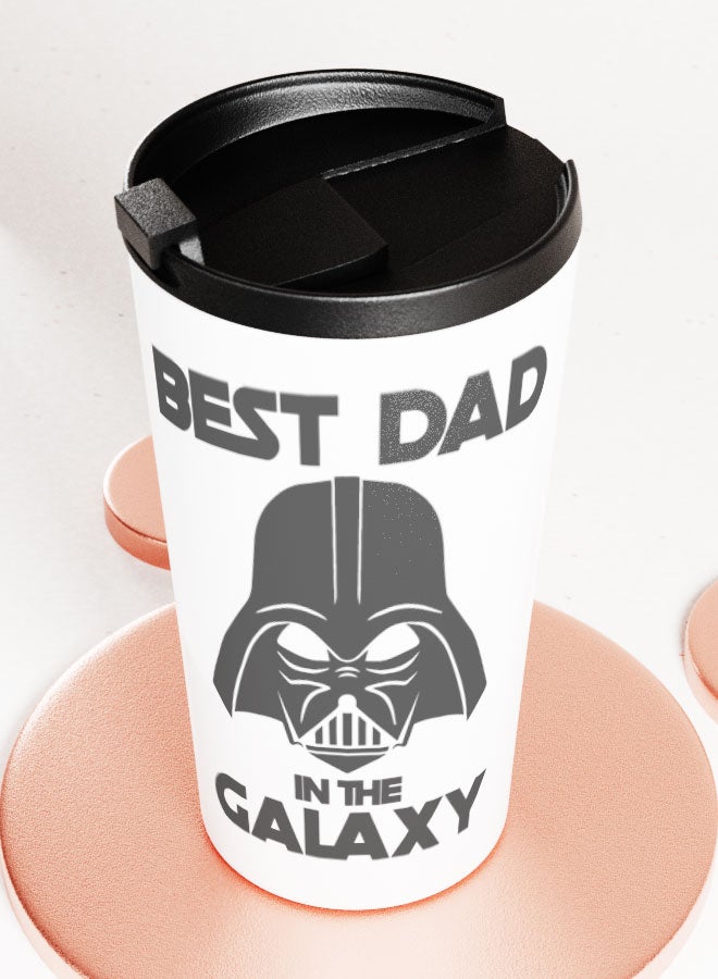LIT كوب أبيض مضحك دارث فيدر للسفر أفضل هدية للأب اقتباس مضحك لأفضل أب - Image 3
