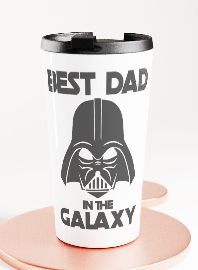 LIT كوب أبيض مضحك دارث فيدر للسفر أفضل هدية للأب اقتباس مضحك لأفضل أب - Image 2