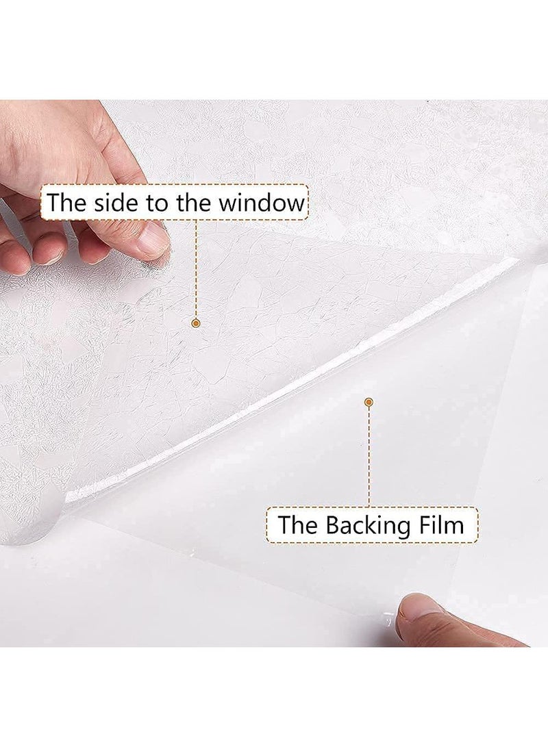 Sweet seven Frosted 3D Window Film - Privacy Solution for Glass, Static Decorative Film for Bathroom, Balcony, Office, Hotel - No Glue Required (90cm200cm) - Image 5