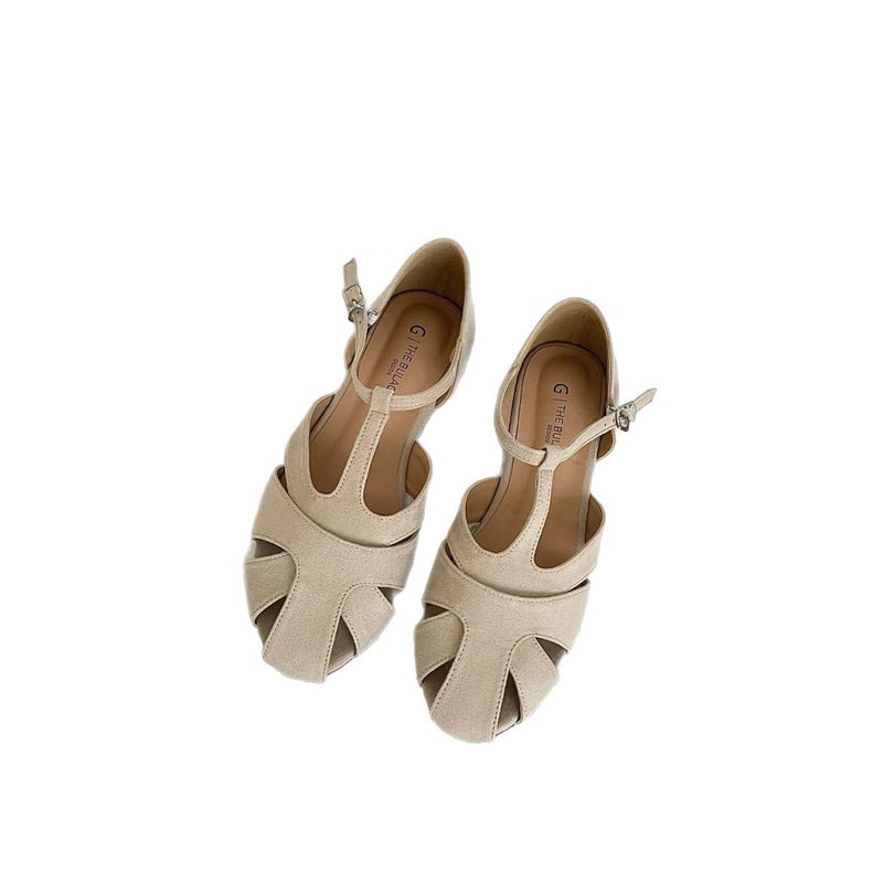 Women's Flat French Retro Cut-Out Roman Loafers - Image 5