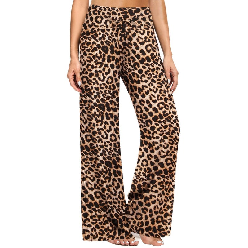 ZOOSIXX Soft Pajama Pants for Women, Wide Leg Comfy Casual Lounge Yoga Capri Pants 22'' / 30'' - Image 1