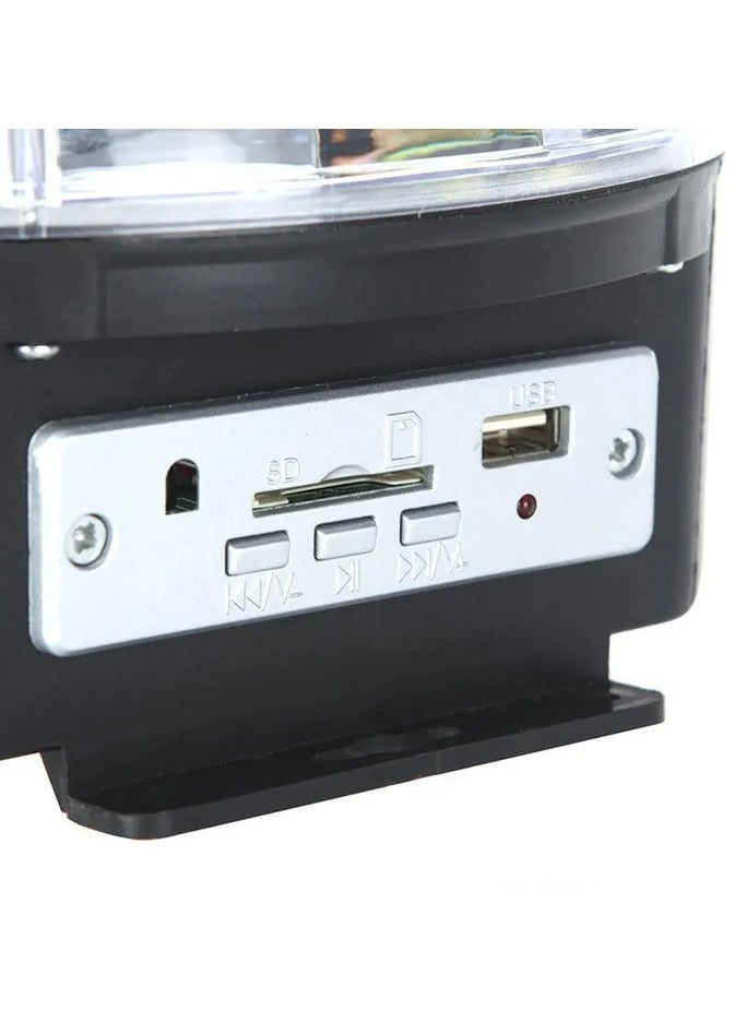 ELTRAZONE RGB MP3 Magic Crystal Ball LED Light with Remote Control – Multi-Color LED Lights, Music Synchronization, Adjustable Brightness, Black/Clear, 19x19x17cm, Perfect for Parties, Home Decor, Night Light, Unique Gift, Relaxing Ambience - Image 4