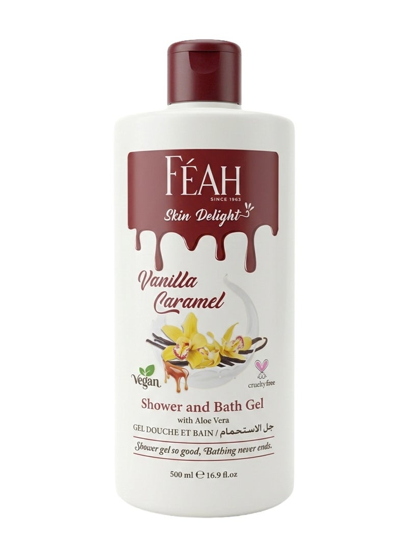 FEAH Vanilla Caramel Body Shower & Bath Gel 500ML - Soft & Creamy Fragrance Body Cleanser - Image 1