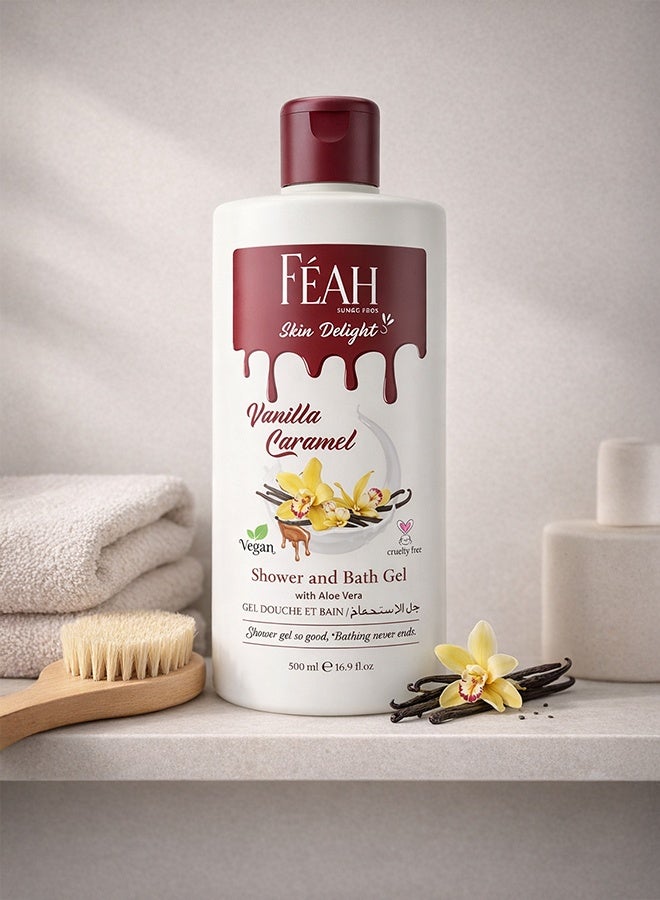 FEAH Vanilla Caramel Body Shower & Bath Gel 500ML - Soft & Creamy Fragrance Body Cleanser - Image 2